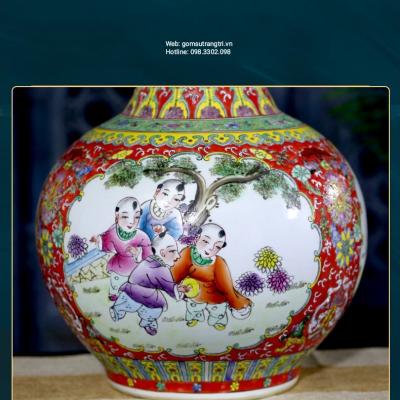 BÌNH VẼ TAY GỐM SỨ GIANG TÂY CAO CẤP